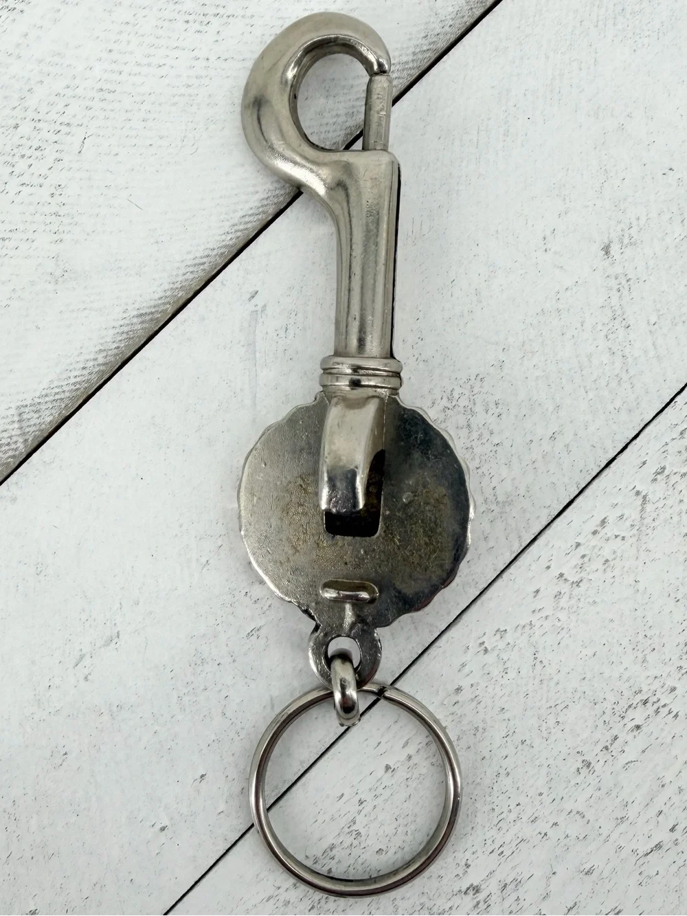 Vintage Budweiser Beer Bottle Cap Snap Hook Keychain Clip Bottle Opener Tool